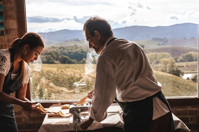 A Brunello Cooking Class with Vineyards View Winery - Cooking pasta with a view of Montalcino