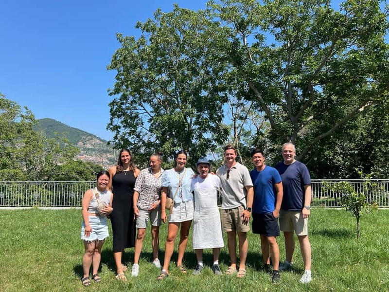 Amalfi Coast: Mozzarella, Pasta and Tiramisù Cooking Class - Eating your own meal with local wine