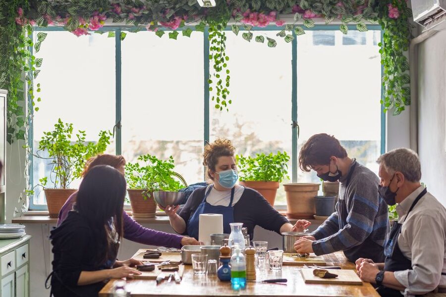 Athens: Food Market Visit and Cooking Class with Wine - The meal at the end