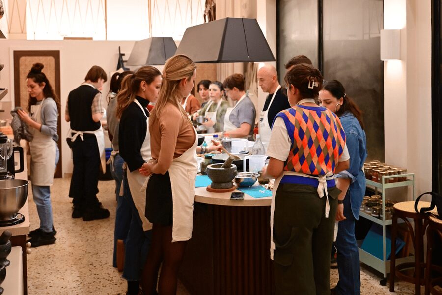 Athens: Greek Cooking Class with Meal and Drinks - The opening lesson and team setup