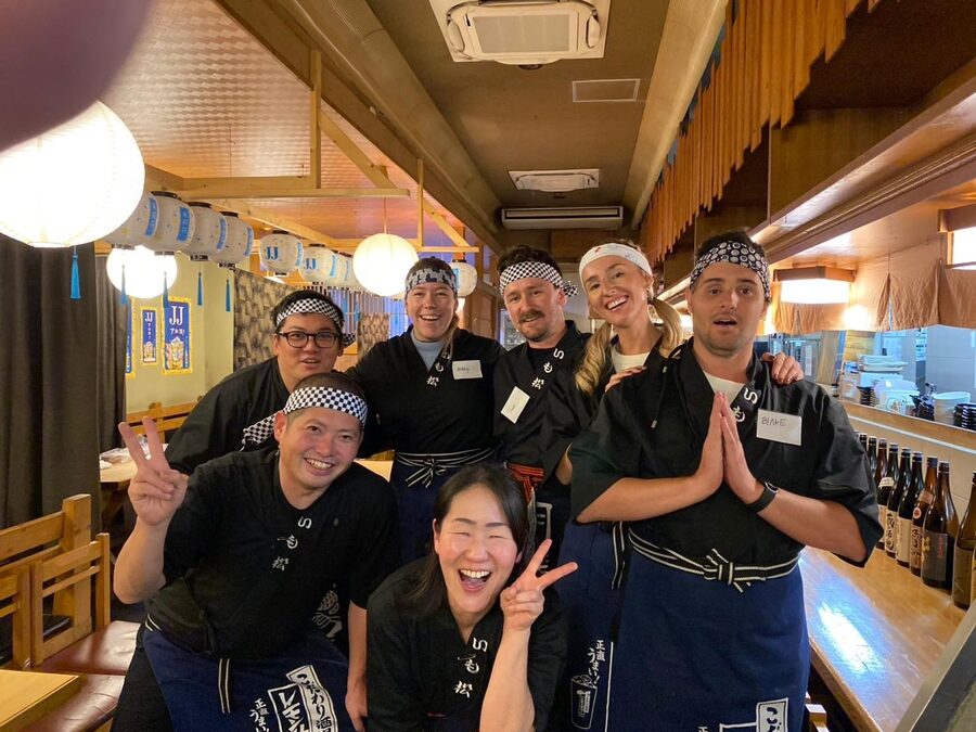 Authentic Japanese Cooking Experience at Izakaya restaurant - Shaping filled onigiri is simple, social, and useful
