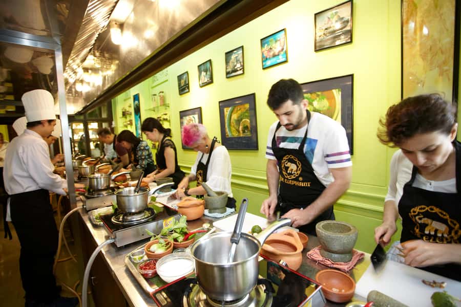 Bangkok: Blue Elephant Thai Cooking Class - Afternoon classes trade the market for more cooking time