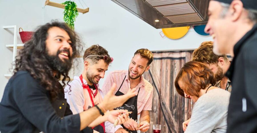 Barcelona: Paella Cooking Class with Market Visit and More - From market stalls to the kitchen