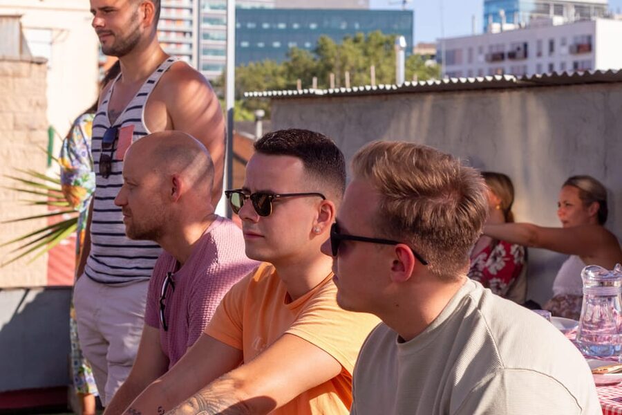 Barcelona: Rooftop Paella Cooking Class with Sangria - Making the Sofrito and Broth