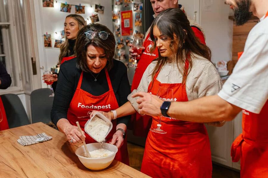 Budapest: Small-Group Cooking Class & Market Tour with Local - Eat with wine, cold cuts, and Hungarian spirits