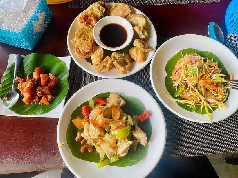 Cambodian Cooking Class - Sitting down to the four-course meal
