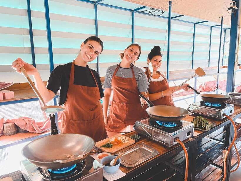 Chiang Mai Organic Thai Cooking Experience - Eating what you prepared at the farm