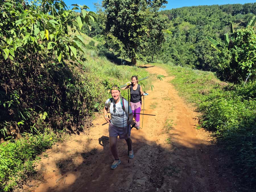 Chiang Rai Jungle Trek & Bamboo Tube Cooking Adventure - Cooking lunch inside bamboo