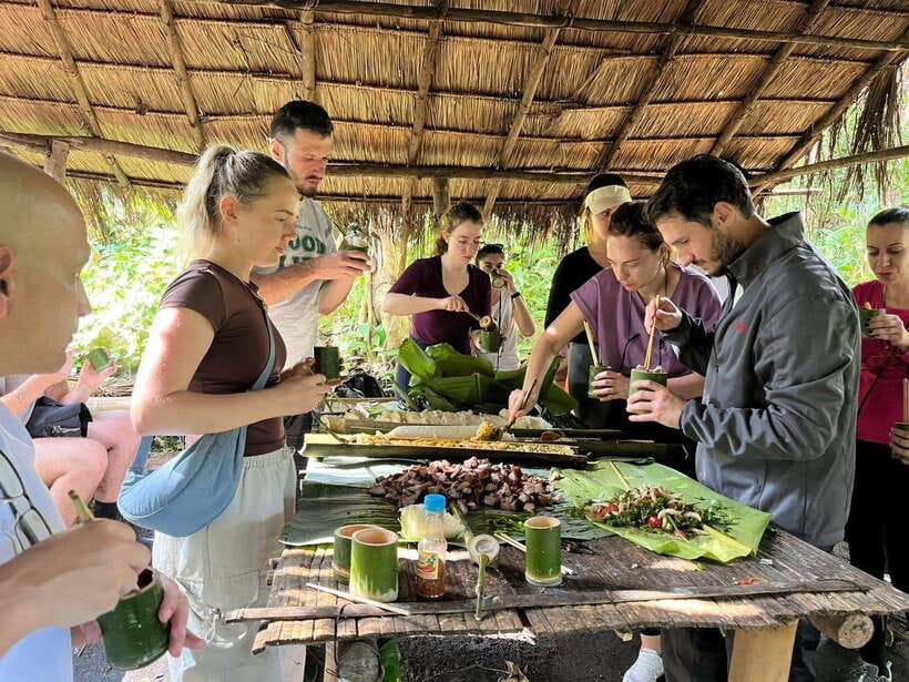 Chiangrai: Group Trekking with Bamboo Cooking - Tea plantations bring scent and open views