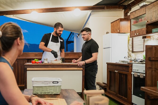 Cooking Class at Diamond Roof Garden - A rooftop kitchen with an Athens view