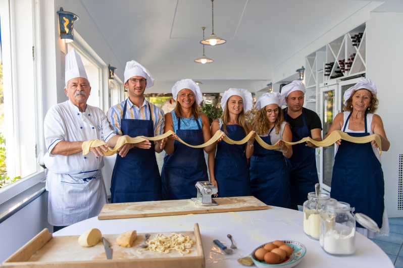 Cooking class: How to make Ravioli, Tagliatelle & Tiramisù! - Cooking pasta above the Amalfi Coast
