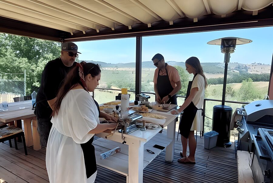 Cooking class in our family farm in Chianti with lunch - Lunch above the olive grove