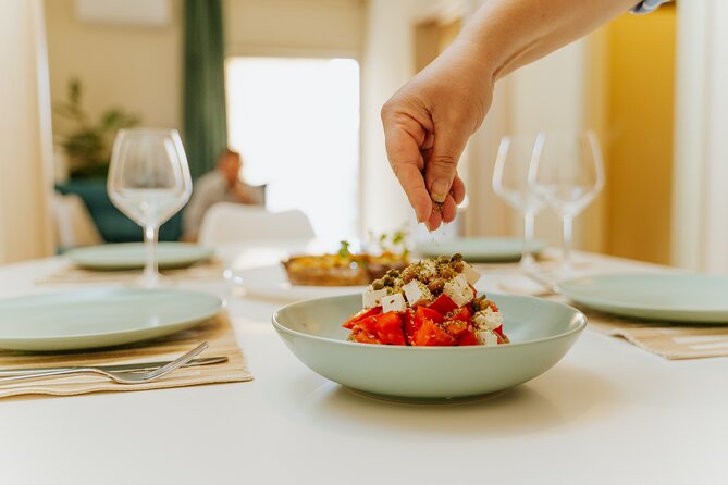 Cooking Class with Aspasia in the Heart of Athens - The opening spread: barley rusks, cheese, peppers, and olives