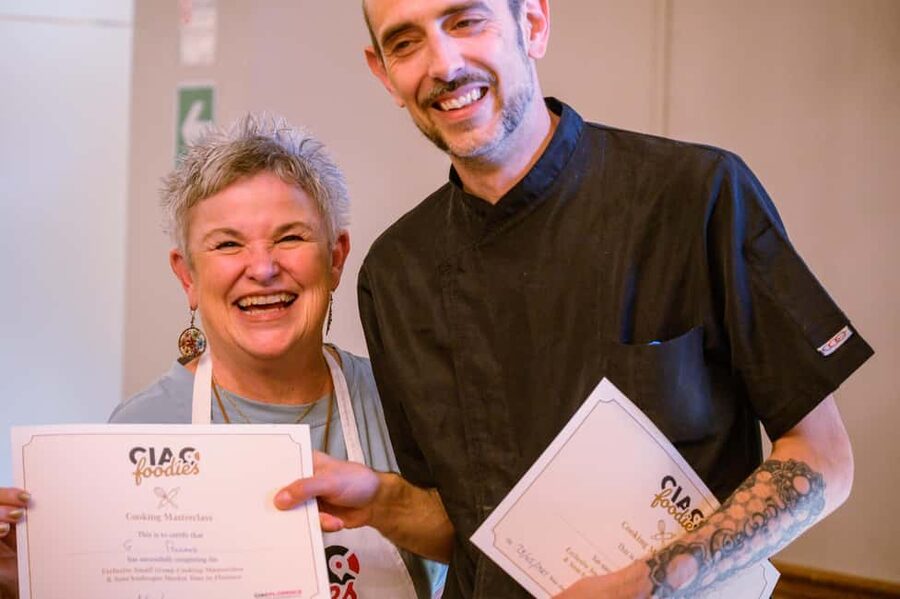 Cooking Class with Carbonara, Pesto Making, Lasagna, Cannoli - Sitting down to the meal you made