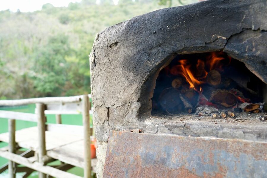 cooking pasta class - Bistecca fiorentina and the wood-fire centerpiece