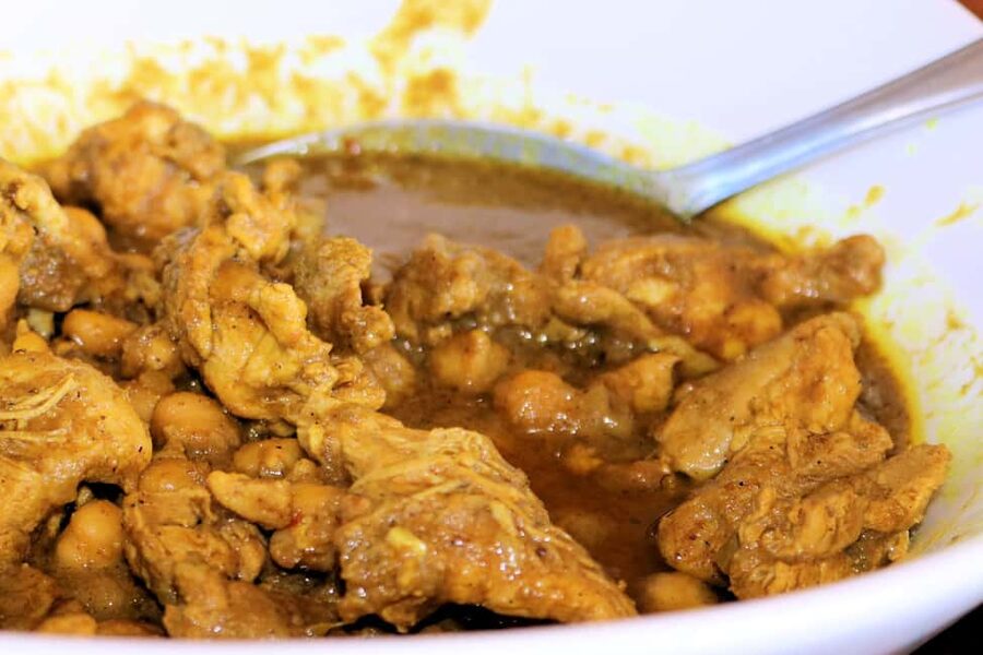 Coordinating Curry Cooking Class - Making West Indian chicken curry with Nicole