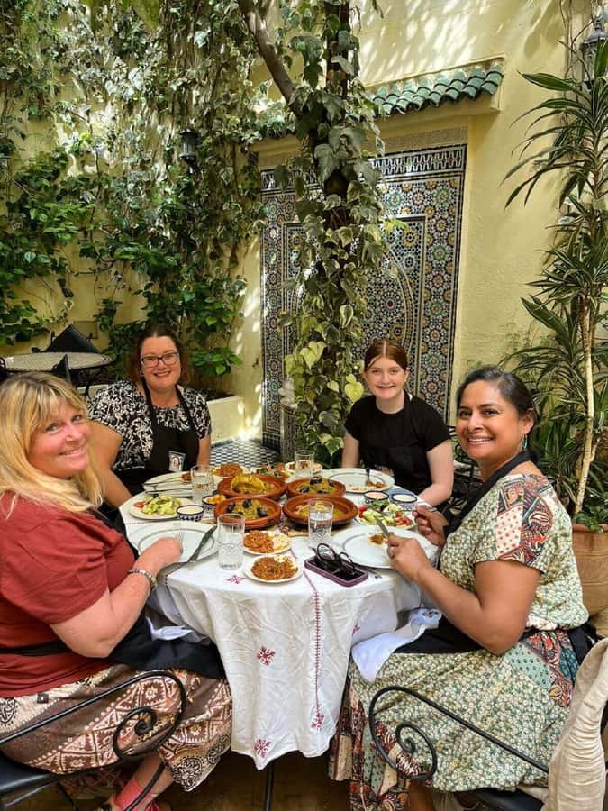 Fes: Authentic Cooking Class and Old Medina Visit - Cooking at Riad Dar Chrifa