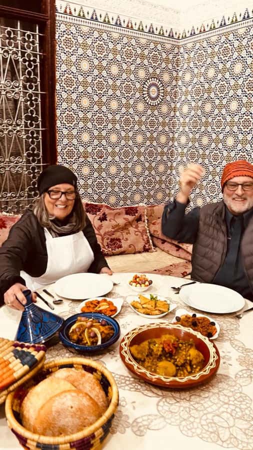 Fes Medina :Grocery shopping & cooking Class with Fatima - Cooking inside a local family home