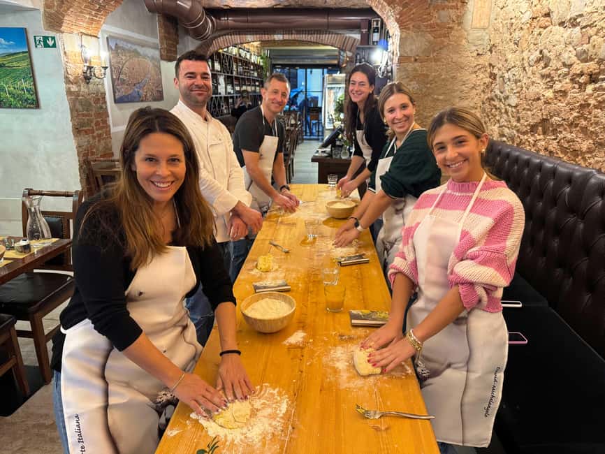 Florence Cooking Class: Ravioli & Pasta & Wine + Gift Apron - Filling and sealing ravioli by hand