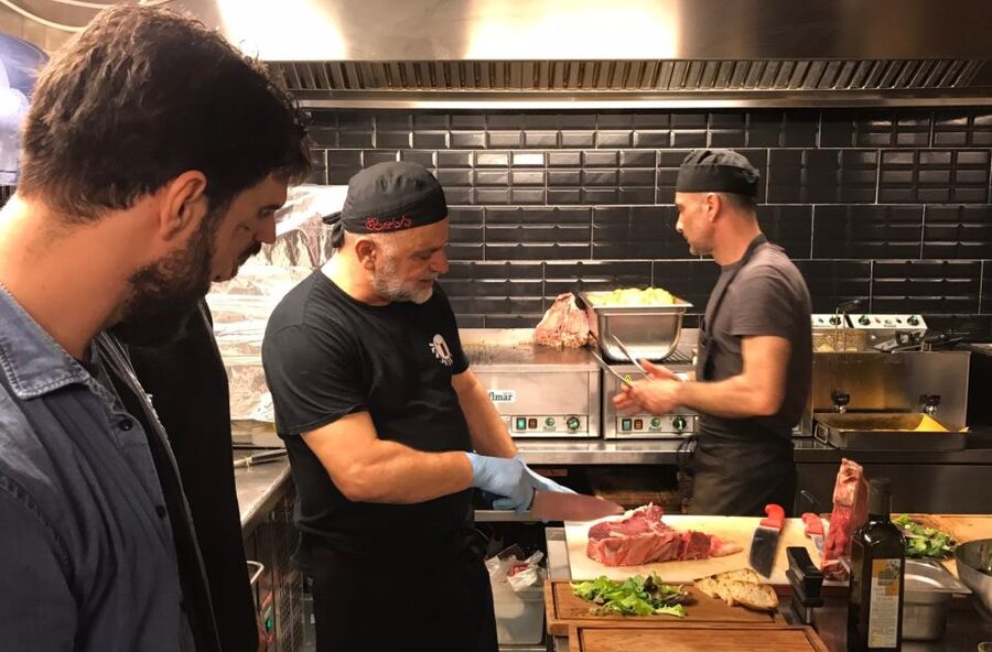 Florence: Florentine Steak Cooking Class with 3-Course Meal - From the kitchen to the shared table