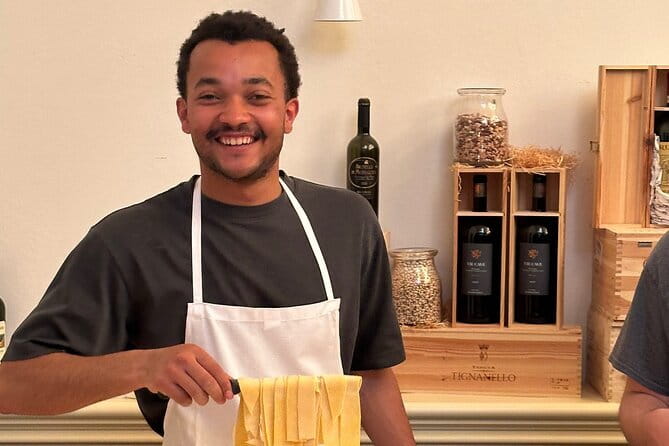 Florence: Pasta Cooking Class with Unlimited Wine - Cooking pasta inside Dante’s Florence