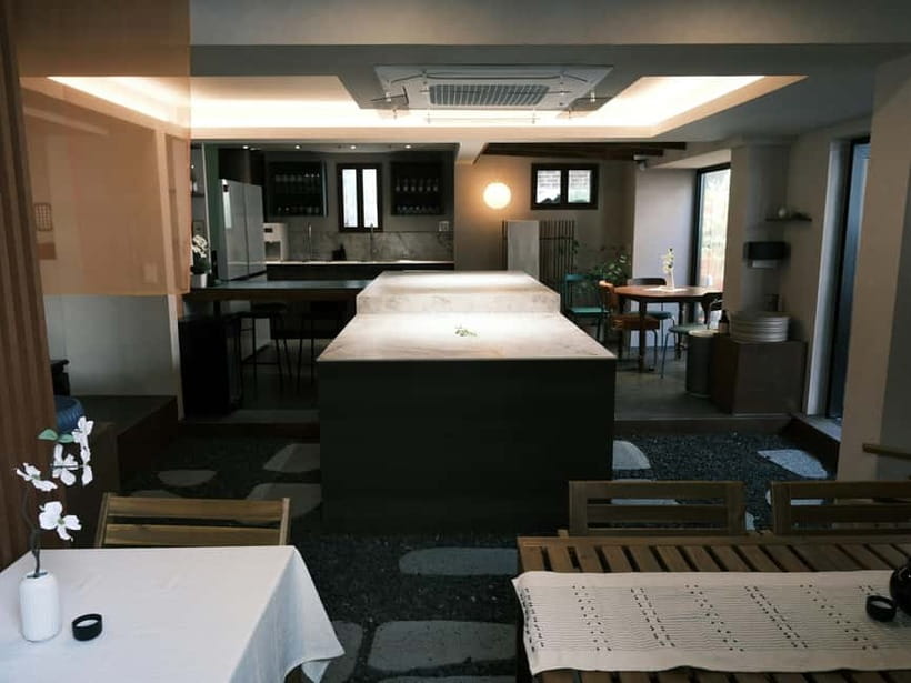 From Forest to Table: A Hansik Cooking Journey in Seoul - Sitting down in the Hanok-inspired studio