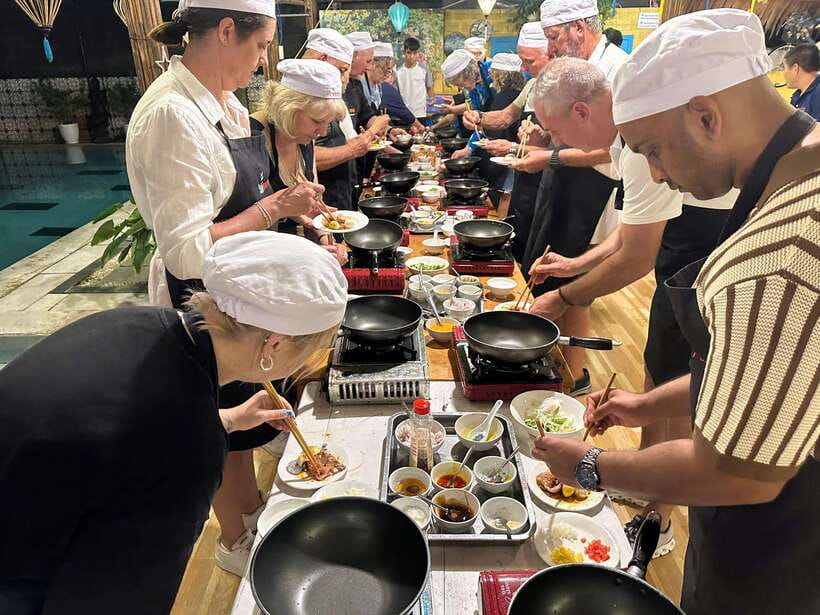 From Hoi An: Authentic Vietnamese Cooking Tour - River boat and bamboo basket boat through Cam Thanh