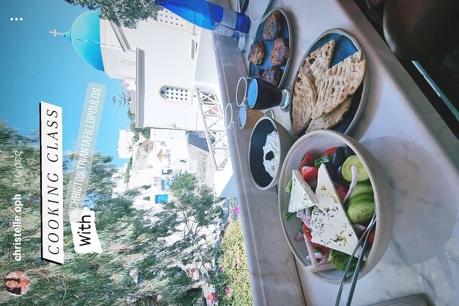 Greek Cuisine Cooking Class in Santorini with Recipes and Wine - Christos brings humor and strong opinions