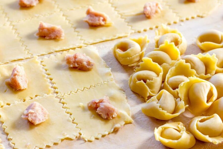 Hands-on Pasta Making Cooking Class and Wine Tasting - Tagliatelle, pici, and ravioli on the same table