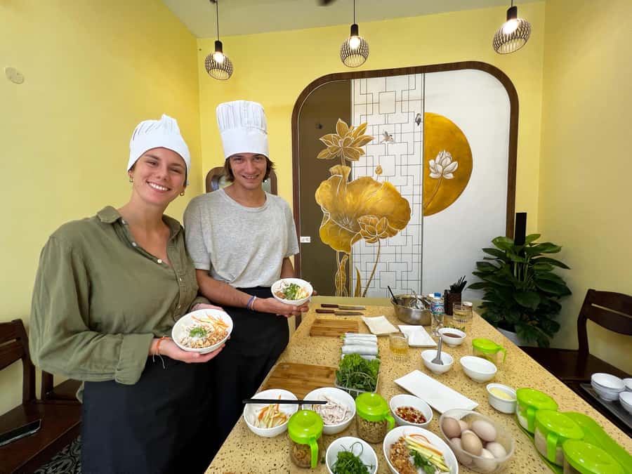 Hanoi: Maya Traditional Cooking Class & Market Tour - A kitchen lesson built around four dishes
