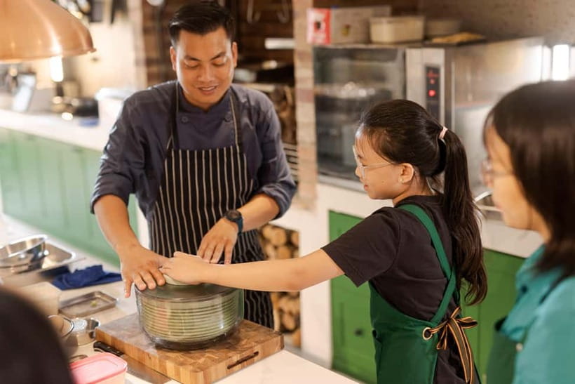 Hanoi: Vietnamese Cooking Class- Market Tour with Local Chef - Eating what you made, with local wine