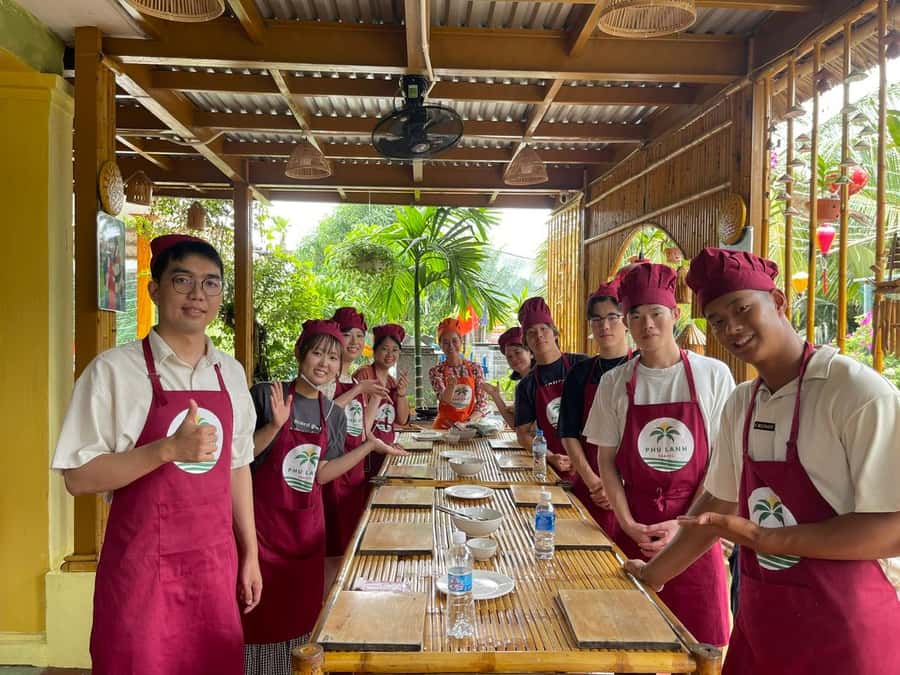 Hoi An: Basket Boat with Lantern-Making & Cooking Class Tour - Cooking four Vietnamese dishes
