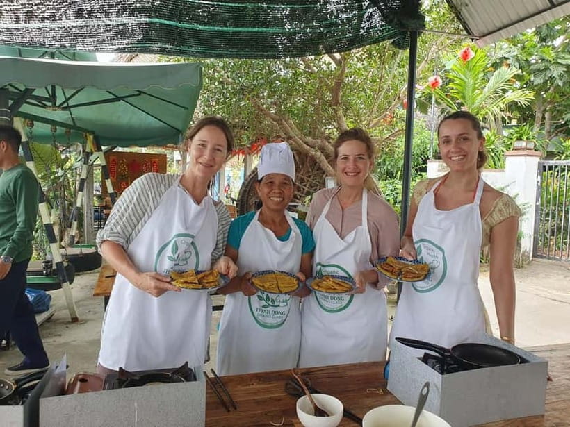 Hoi An Coconut Boat, Lantern Making & Cooking Class Organic - Making a Hoi An lantern by hand
