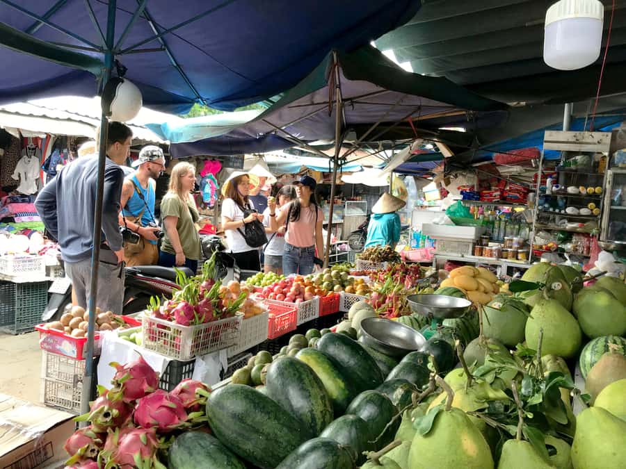 Hoi An: Coconut River Boat Eco - Cooking Class - Market Tour - Riding a round bamboo boat through Bay Mau