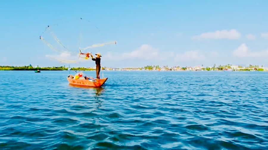 Hoi An : Cooking Class w Local Family and Basket Boat Ride - Rice, stone tools, and the work behind the food