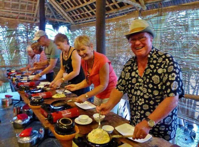 Hoi An: Eco Cooking Class with Market Trip and Basket Boat - A gentle ride through the water coconut forest
