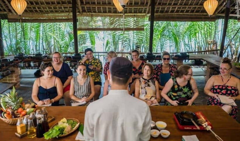 Hoi An: Eco Cooking Class with Market Trip and Basket Boat - Cooking at a local home
