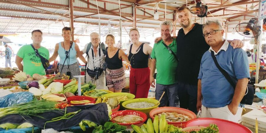 Hoi An Vegan Cooking School with Local Chef and Basket Boat - Riding a basket boat in Cam Thanh