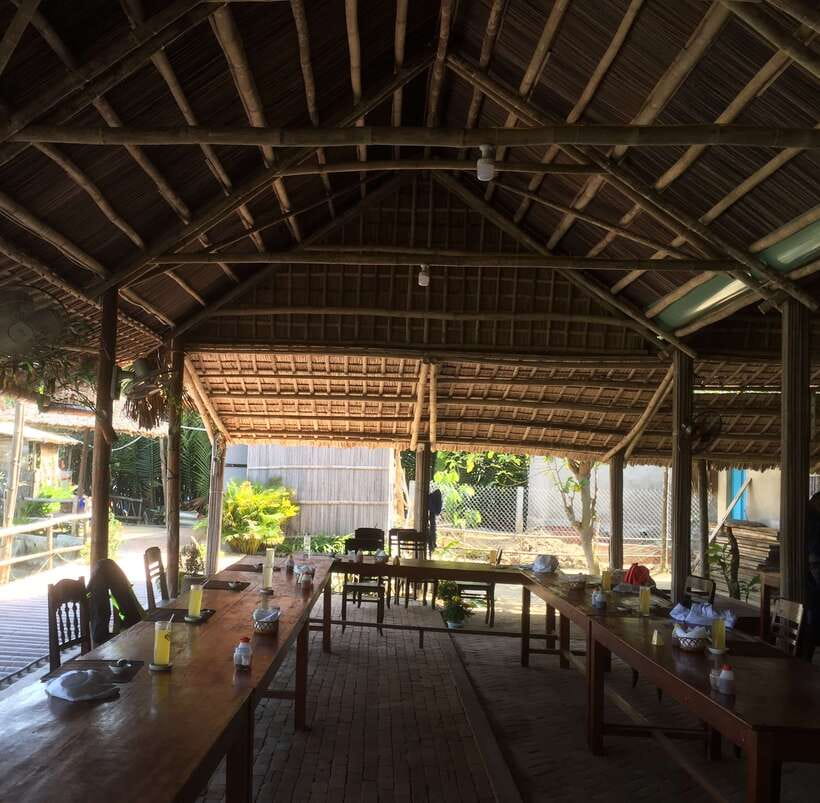 Hoian/Danang: Eco Cooking Class, Cruise Trip, Basket Boat - Making rice paper before the main cooking