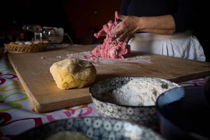 Homemade fresh pasta cooking class - Folding culurgiones into their signature pattern