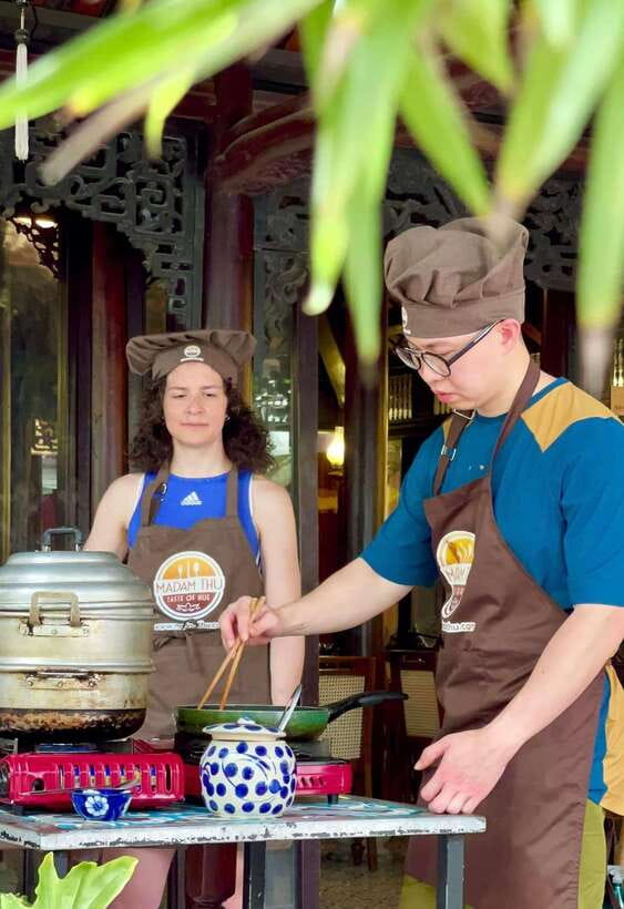 Hue Cooking Class : Best Local Restaurants with Madam Thu - The herbal foot soak at the right moment