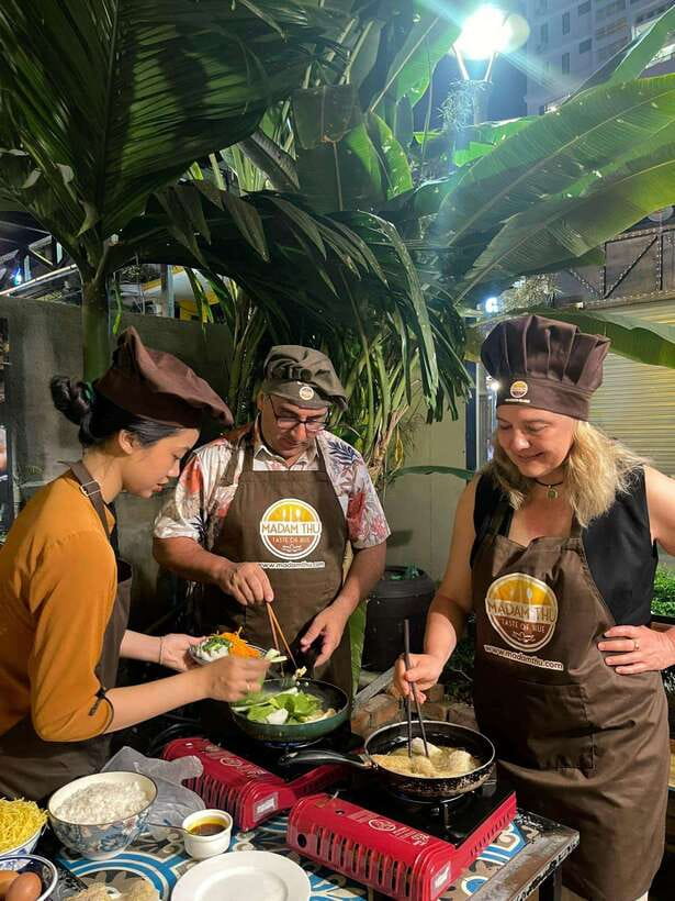 Hue Cooking Class : Best Local Restaurants with Madam Thu - Sitting down for the lunch you prepared