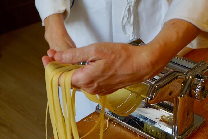 Italian Pasta Cooking Course - The meal and glass of local wine