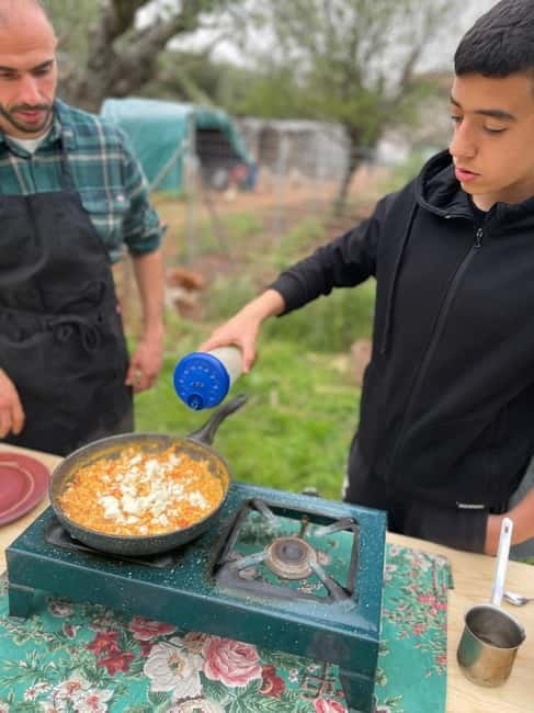 Kalamata: Farm-to-Table Experience with Cooking - Cooking Kagianas, salad, and grilled beef