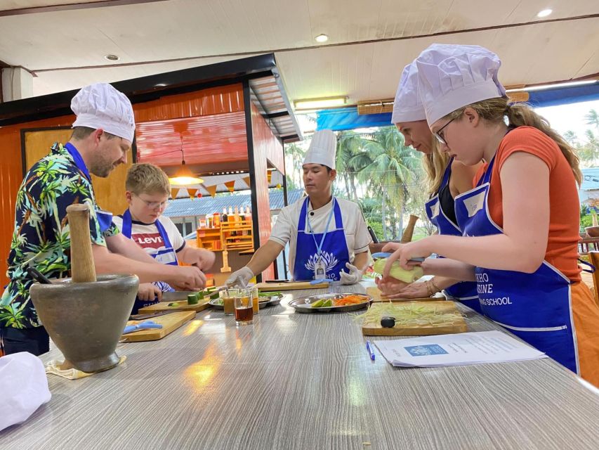 Ko Lanta: Thai Cooking Class with Market Tour and Dinner - Fruit and vegetable carving is a separate option