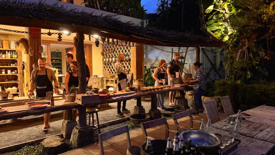 Koh Samui: Evening Thai Cooking Class with Organic Garden - An open kitchen with a view