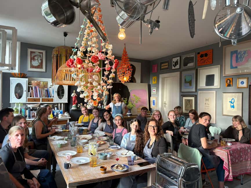 Krakow: Pierogi Power Cooking Class with Marta - Cooking and sitting down to eat