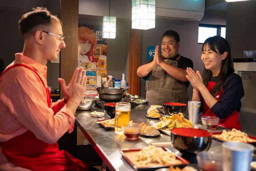 Kyoto Udon & Tempura Cooking Class with Professional Chefs - Rice, inari sushi, and simple Japanese preparation