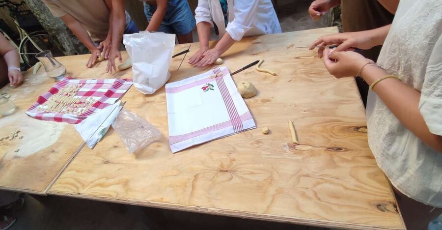Lecce: Pasta Making Class in 1400s-Era Courtyard with Wine - Trying sagne and a second pasta technique