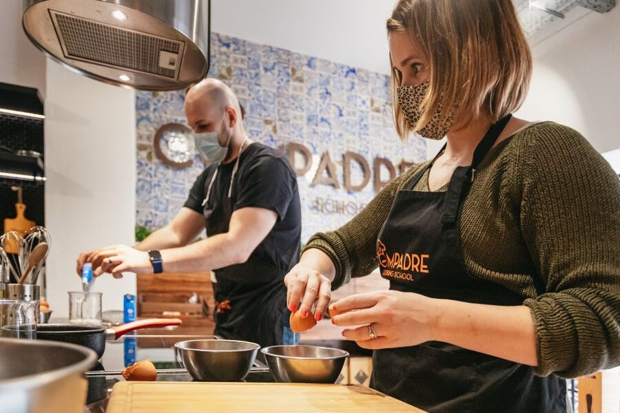 Lisbon: 2-Hour Pastel de Nata Cooking Class - Sitting down to taste what you made